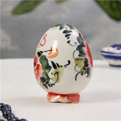 Сувенир «Яйцо на ножках», гжель, цвет, 10х7 см