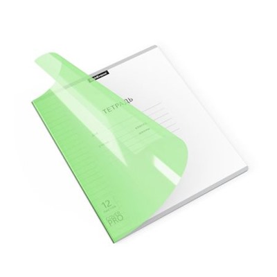 Тетрадь  12л линия с пластиковой обложкой 56349 Классика CoverPrо Neon зеленая 56349 ErichKrause