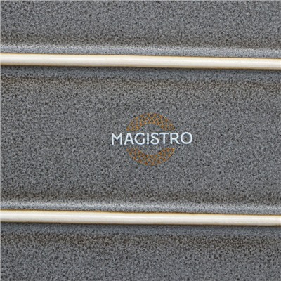 Блюдо фарфоровое овальное Magistro Urban, 450 мл, 24×13,7×2,7 см, цвет серый