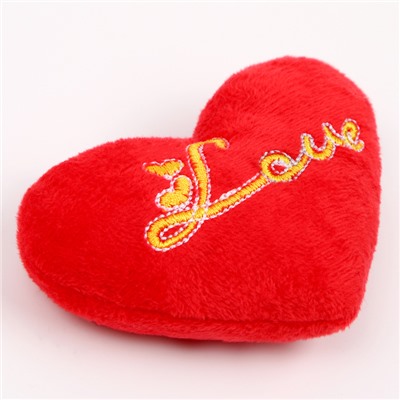 Мягкий магнит «Любовь» в виде сердца, 9 см, цвет красный