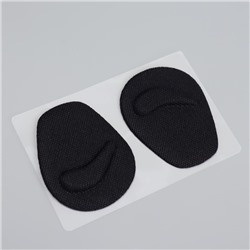 Подпяточники для обуви, клеевая основа, 7,5 × 5,5 см, пара, цвет чёрный