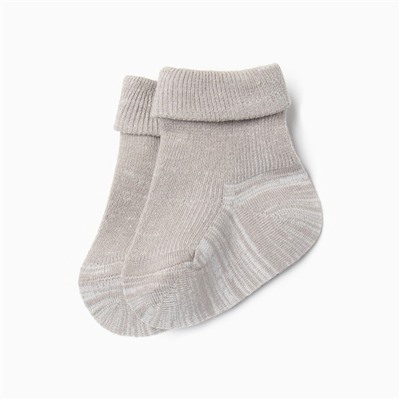 Набор детских носков Крошка Я BASIC LINE, 3 пары, р. 8-10 см, бежевый