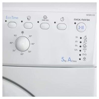 Стиральная машина Indesit IWSB 5105 (CIS), класс A, 1000 об/мин, до 5 кг, белая