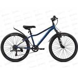 Велосипед 24 6ск RUSH HOUR ST 400 V-brake ST синий рама 13 В, 388555