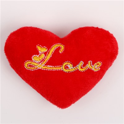 Мягкий магнит «Любовь» в виде сердца, 9 см, цвет красный