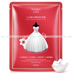 Увлажняющая маска для лица с гиалуроновой кислотой IMAGES Princess Wedding Dress Bright Color Mask