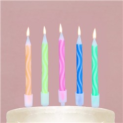 Свечи для торта «С Днём Рождения», разноцветные.