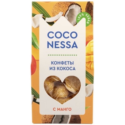 Конфеты из Кокоса Коконесса с Манго, Coconessa, 90г