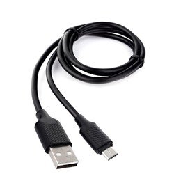 Кабель Cablexpert CCB-mUSB2-AMBMO2-1MB, microUSB - USB, 2.4 А, 1 м, быстрая зарядка, черный