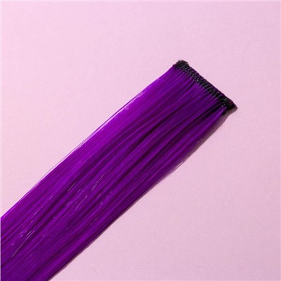 Цветная прядь для волос на заколке «отПАНДного нового года», длина 50 см.