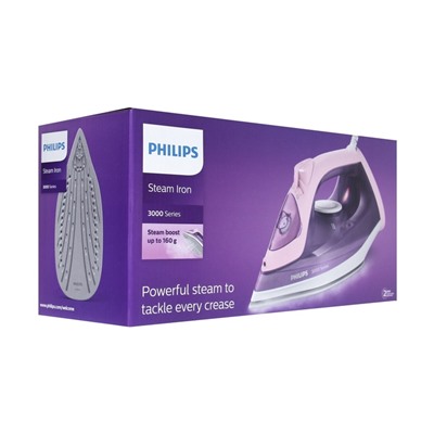 Утюг Philips DST3020/30, керамическая подошва, 2200 Вт, 35 г/мин, 300 мл, фиолетовый