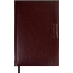 Ежедневник датированный на 2024 год Сариф-эконом, коричневый, А5, 176 листов