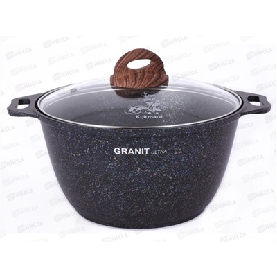 Кастрюля 4,0л Granit ultra blue со стеклянной крышкой АП кгг42а