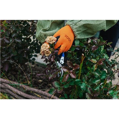 Перчатки садовые, нейлоновые, с латексным обливом, утеплённые, размер 10, МИКС, Greengo