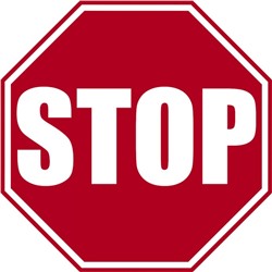 Знак декоративный (постер) "STOP" 32х32 см, пластик