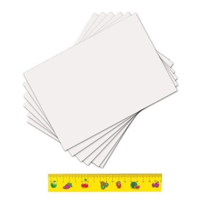 Картон белый 6 листов, мелованный А4 209х296 мм 200 г/м2 Каляка-Маляка