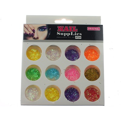 Nail Supplies, мишура, набор 12 шт.