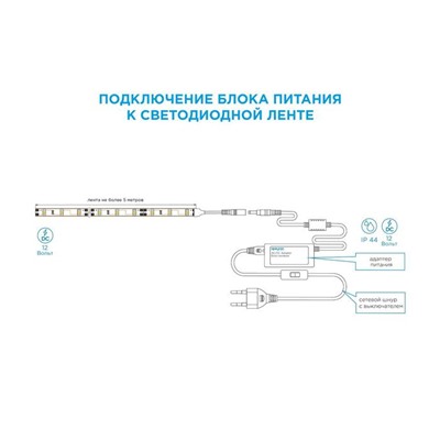 Блок питания Apeyron Electrics для светодиодной ленты 12 В, 18 Вт, IP44