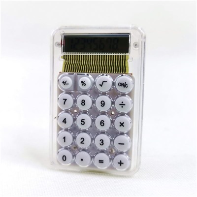 Калькулятор карманный 8 разр. KS-005 (55*85mm) в пакете, прозрачный, цвета в ассортименте