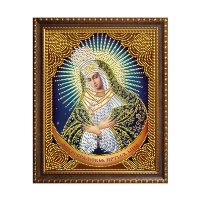 Картина стразами (набор) "Икона Остробрамская Богородица" АЖ-5023