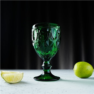 Бокал из стекла Magistro «Варьете», 320 мл, цвет зелёный