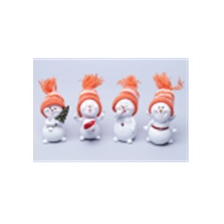 Фигурка декоративная Снеговик 4,5*4,5*6,5см микс