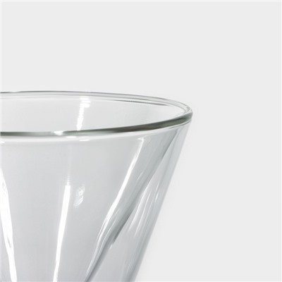 Бокал из стекла для мартини с двойными стенками Magistro «Айс», 170 мл, 10,3×15,7 см