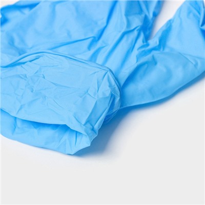 Перчатки нитриловые «Nitrile», смотровые, нестерильные, размер M, 100 шт/уп (50 пар), цвет голубой