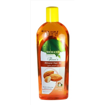 Масло Миндальное для гладкости и блеска волос - Hemani Almond hair oil, 200 мл