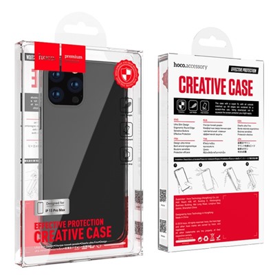 Чехол Hoco, для iPhone 13 Pro Max, полиуретан (TPU), толщина 1 мм, черный