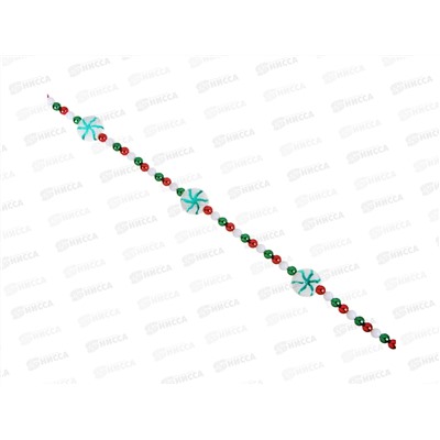 Бусы на елку 1,5м со вставками форма конфет 378-239 г