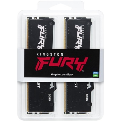 Память DDR5 2x32GB 6000MHz Kingston KF560C36BBEAK2-64 Fury Beast Black RGB RTL Gaming PC5-4   106502