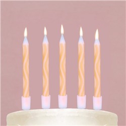Свечи для торта «С Днём Рождения», оранжевые.