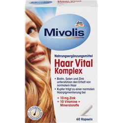 Mivolis Haar Vital Komplex Kapseln  Витаминный комплекс для волос, 60 шт