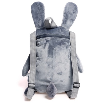 Мягкая игрушка-рюкзак «Зайка», цвет серый