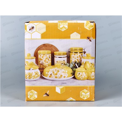 Банка для сыпучих продуктов (клипс) Honey 630мл, 14*10*14,5см, L2520968 под. упак. *24