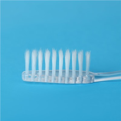 Зубная щётка, 17,5 см, цвет прозрачный/синий