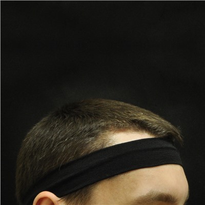 HL004-01 Спортивная повязка на голову, 4,5см, цвет чёрный