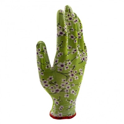 Перчатки из полиэстера садовые, с нитриловым обливом, размер 8, цвет МИКС, Palisad