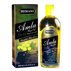 Масло Амлы Золото для силы, блеска и шелковистости волос, Amla Gold Hemani, 200 мл