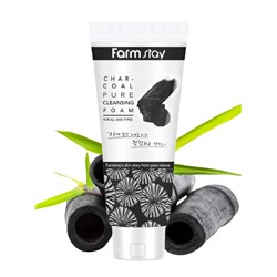 FARMSTAY - ПЕНКА ДЛЯ УМЫВАНИЯ С УГЛЕМ CHARCOAL PURE CLEANSING FOAM, 180 ML