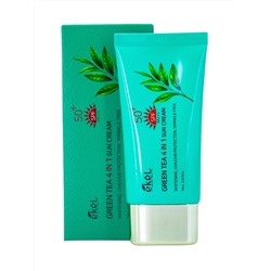 EKEL - КРЕМ СОЛНЦЕЗАЩИТНЫЙ 4 В 1 С ЭКСТРАКТОМ ЗЕЛЕНОГО ЧАЯ GREEN TEA 4 - IN - 1 SUN CREAM, 70 ML