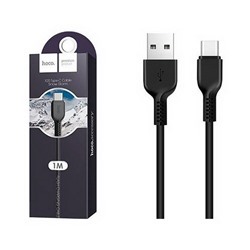 Кабель USB/Type-C HOCO X20 1м цв.черный(2.1A, круглый,силикон,коробка)