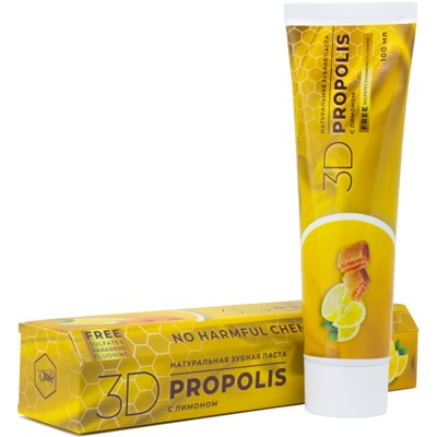 Зубная паста «3D Propolis» с лимоном, Жива, 100 мл