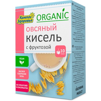 -20% Кисель "Овсяный" с фруктозой, Компас Здоровья 150 г  (срок 22/07/24)