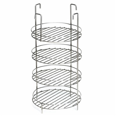 Решетка 4-х ярусная на крестовину тандыра с бортом, диаметр 23 см, 4 крючка, сталь 3 мм
