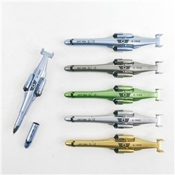 Ручка гелевая в форме техники. РЕАКТИВНЫЙ САМОЛЕТ 0,38mm (№A18-AS) 30шт/кор [5]