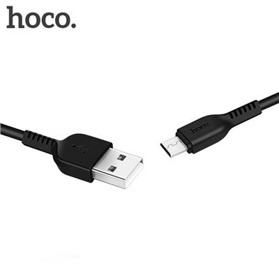 Кабель Hoco X20, microUSB - USB, 2 А, 2 м, PVC оплетка, черный