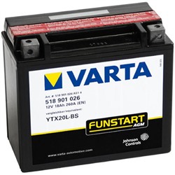 Аккумуляторная батарея Varta 18 Ач Moto AGM 518 901 026 (YTX20L-BS)