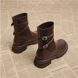 Martin Boots, женские осенние Челси 2023, новые летние сапоги в стиле ретро,  коричневые и черные на толстой подошве, на толстом каблуке.